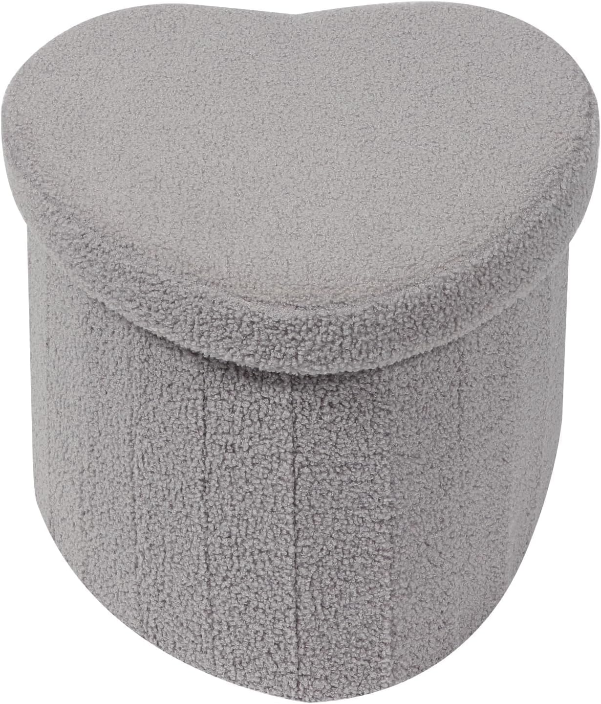 B FSOBEIIALEO Storage Ottoman Cube, Heart Shaped Ottomans with Storage Foot Stool Footrest for