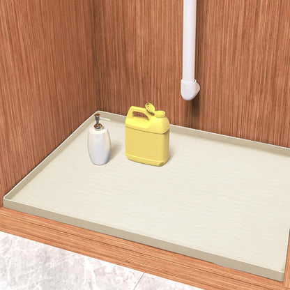 URMONA Waterproof Silicone Under Sink Mat 25'' x 22'' Shelf Liner for Kitchen and Bathroom, Cabinet
