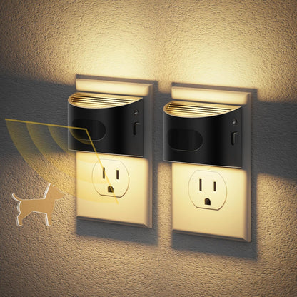 JandCase Motion Sensor Night Light, Night Lights Plug into Wall, Dusk to Dawn Sensor Nightlight