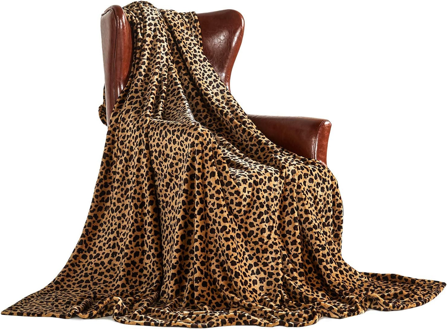 MERRYLIFE Leopard Throw Blanket Decorative Fleece Throw | Ultra-Plush Colorful Oversized | Couch