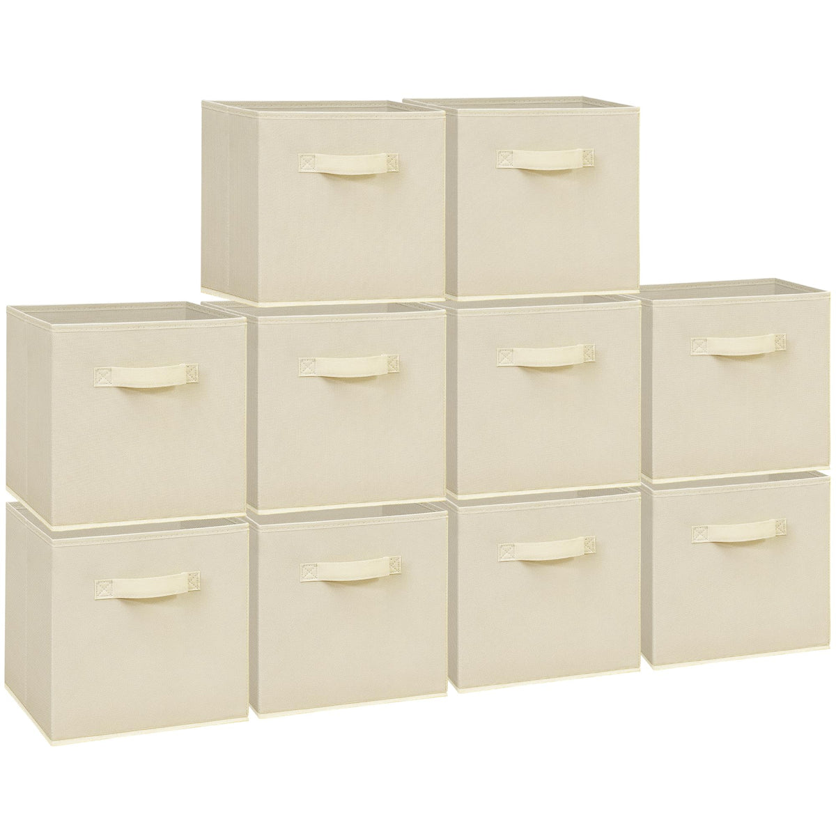 STORAGEIDEAS 11 Inch Fabric Storage Cubes, Sturdy Foldable Storage Bins, Heavy Duty Cube Organizer