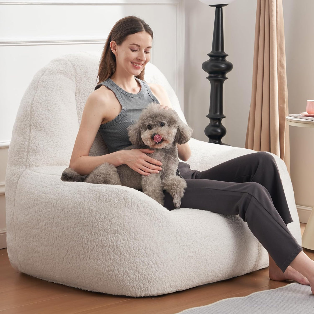 Homguava Bean Bag Chairs for Adults,Giant Beanbag Couch Adult Bean Bag Chair with Filler