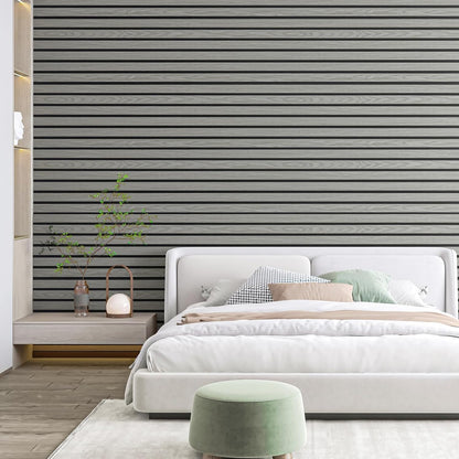 Art3d 4-Pack Glue-On Six-Grid Wainscoting Panel for Interior Wall Decor - 104 x 12 Inch Polystyrene