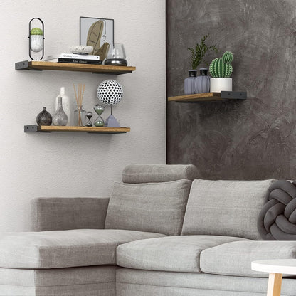 BAYKA Wall Shelves for Bedroom Decor, Floating Wall Shelves for Living Room Kitchen Storage, Wall