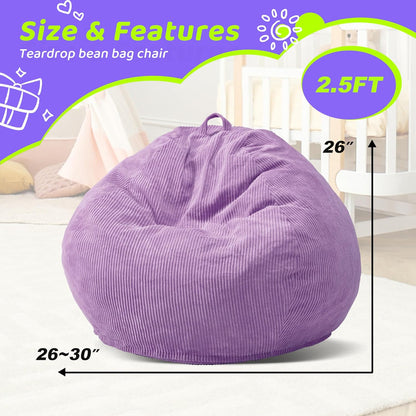 Bean Bag Chairs Teardrop Bean Bag Chair Beanbag Chair with Memory Foam Filled Machine Washable