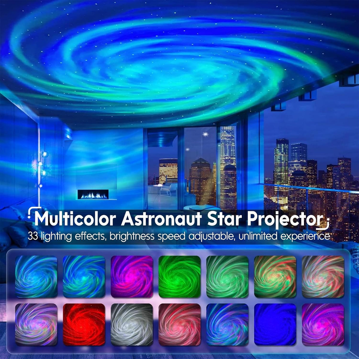 Rossetta Astronaut Projector, Space Projector Star for Bedroom, Galaxy Night Light with Timer and