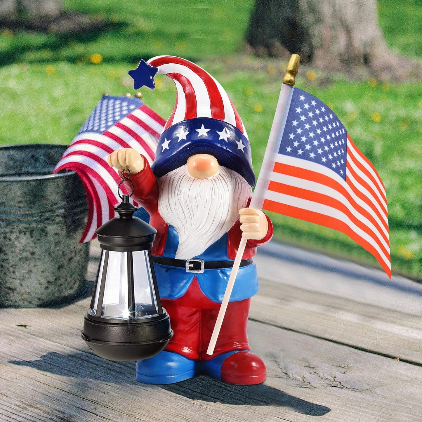 Nacome Solar Gnomes Statues for Garden Decor: Outdoor Sculptures for Clearance Lights for Outside