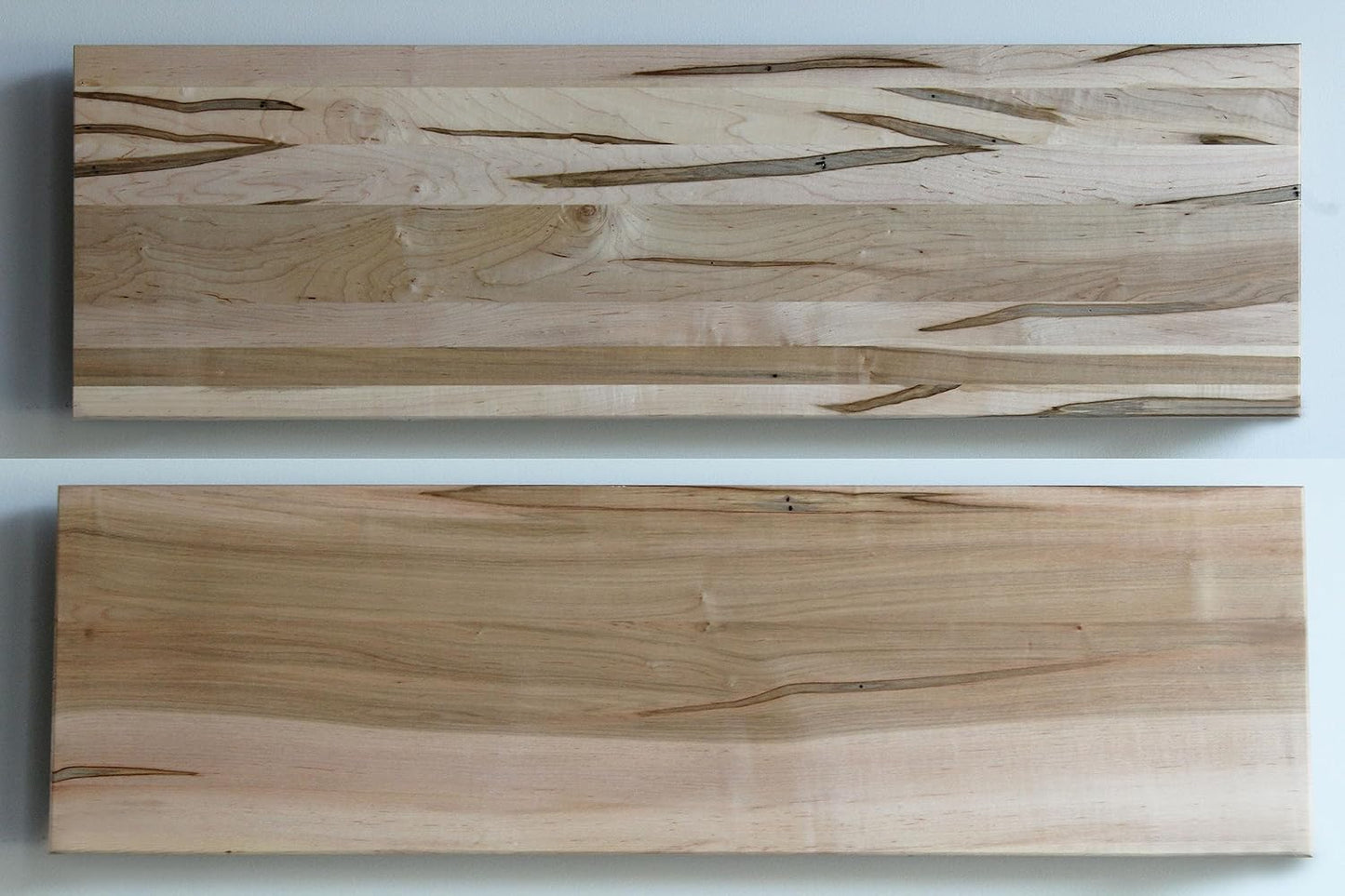 Urban Legacy Deep Floating Shelves | Wormy Maple with Furniture Grade Clear Coat | Low Profile