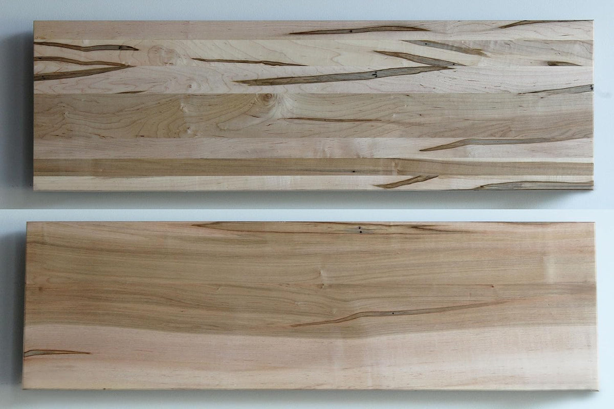 Urban Legacy Deep Floating Shelves | Wormy Maple with Furniture Grade Clear Coat | Low Profile