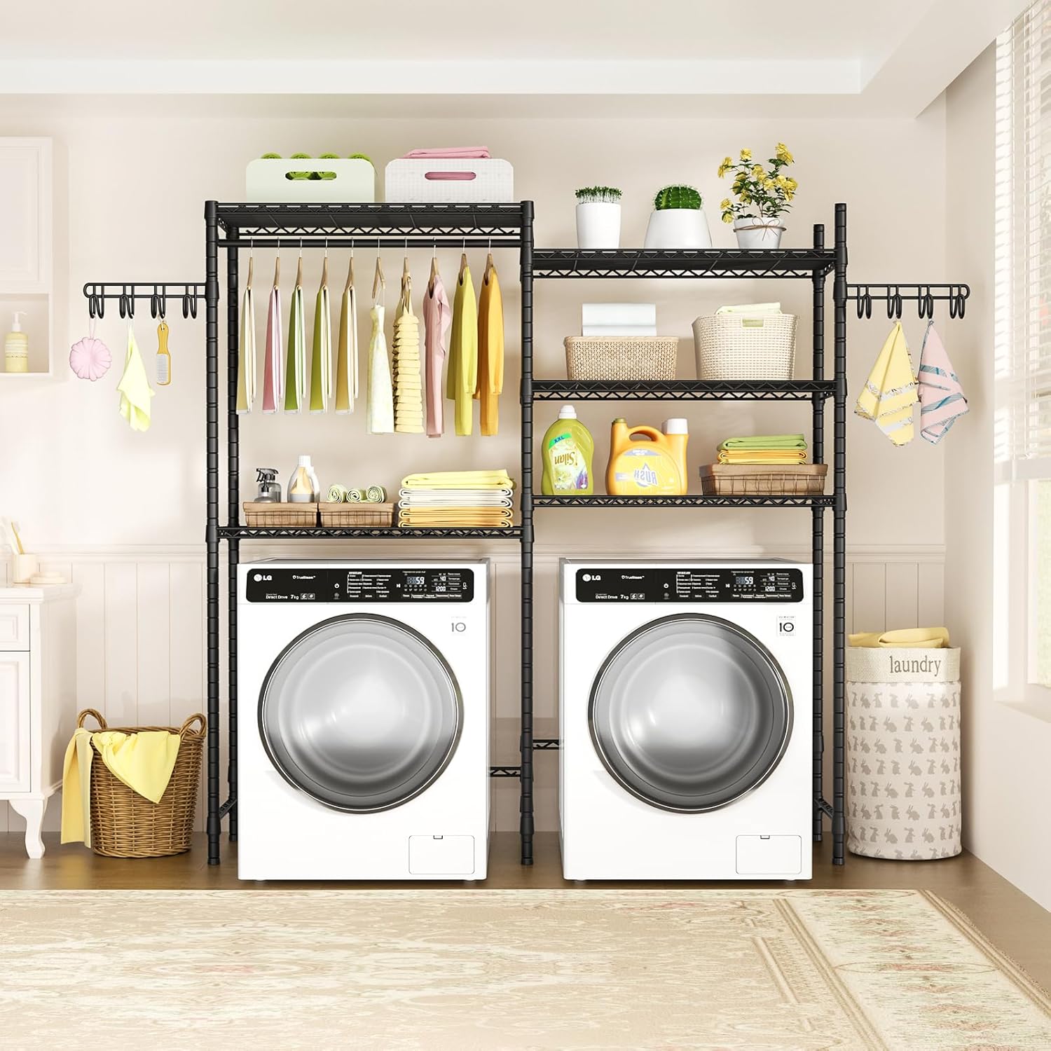 Ulif U5 Over the Washer and Dryer Storage Shelf, Laundry Room Space Saver Bathroom Storage and