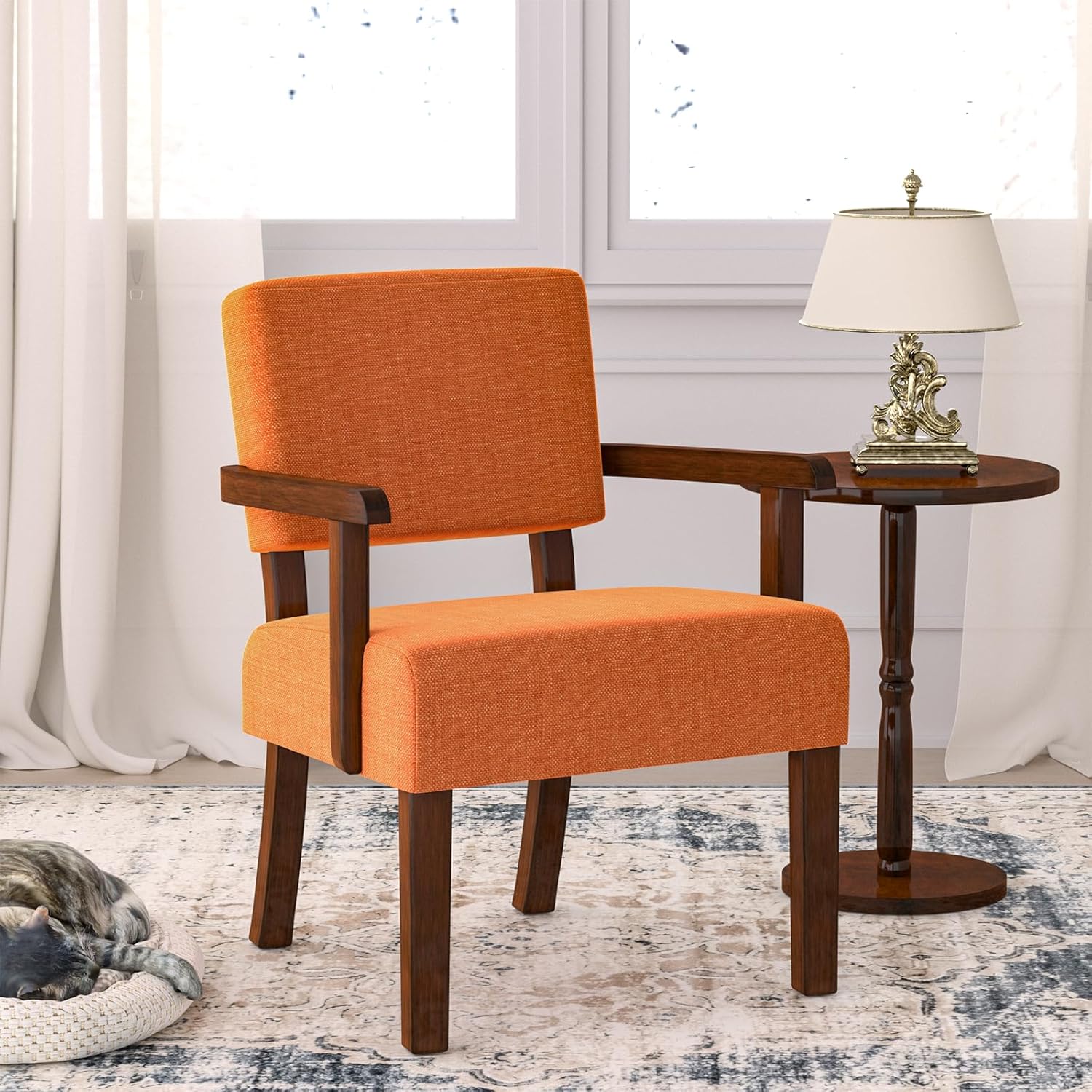 Accent Chair, Living Room Chairs Oversized with Soft Seat and Armrests for Dinning, Bedroom