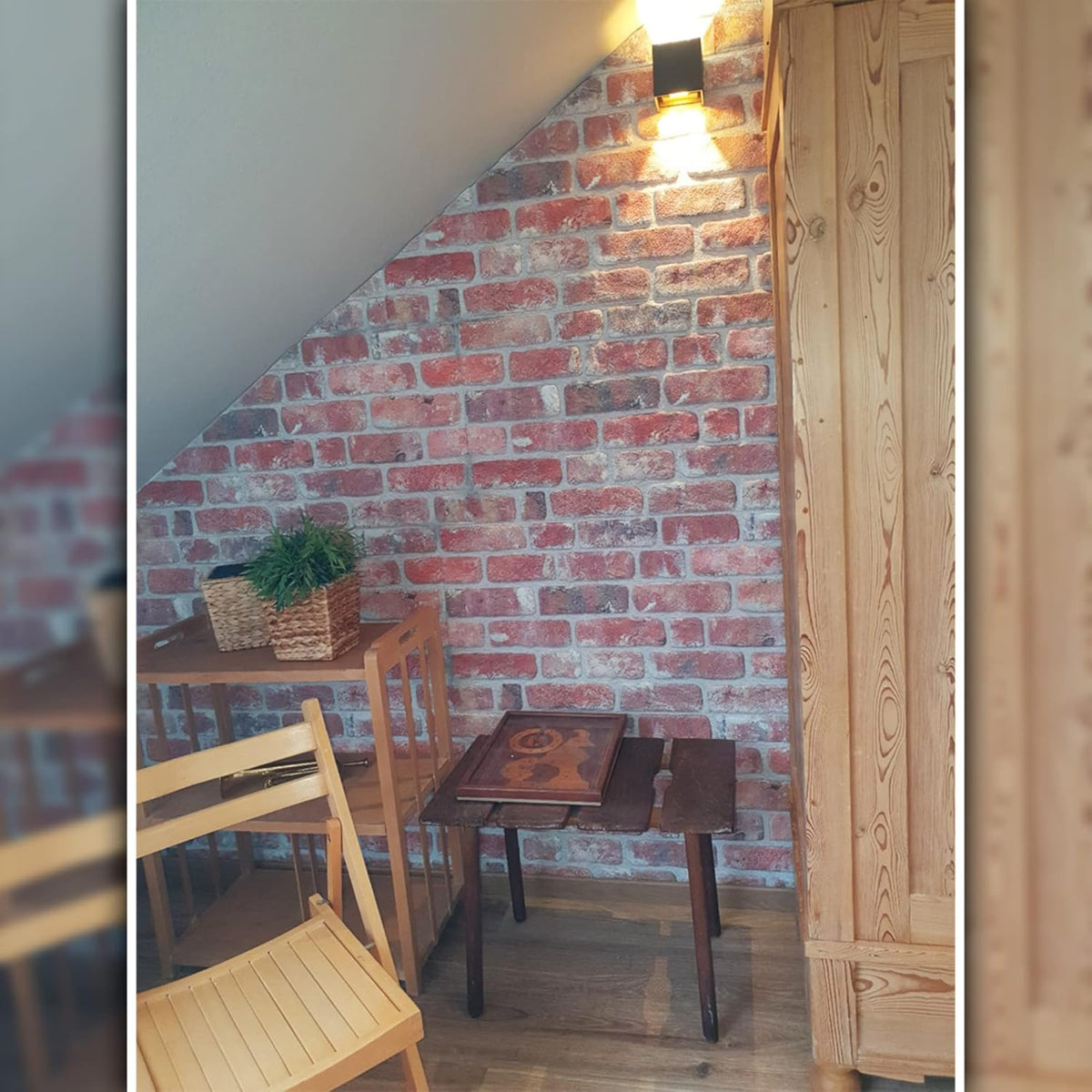 Dundee Deco 3D Wall Panels Faux Brick - Cladding Red Brown Stone Look Wall Paneling, Styrofoam