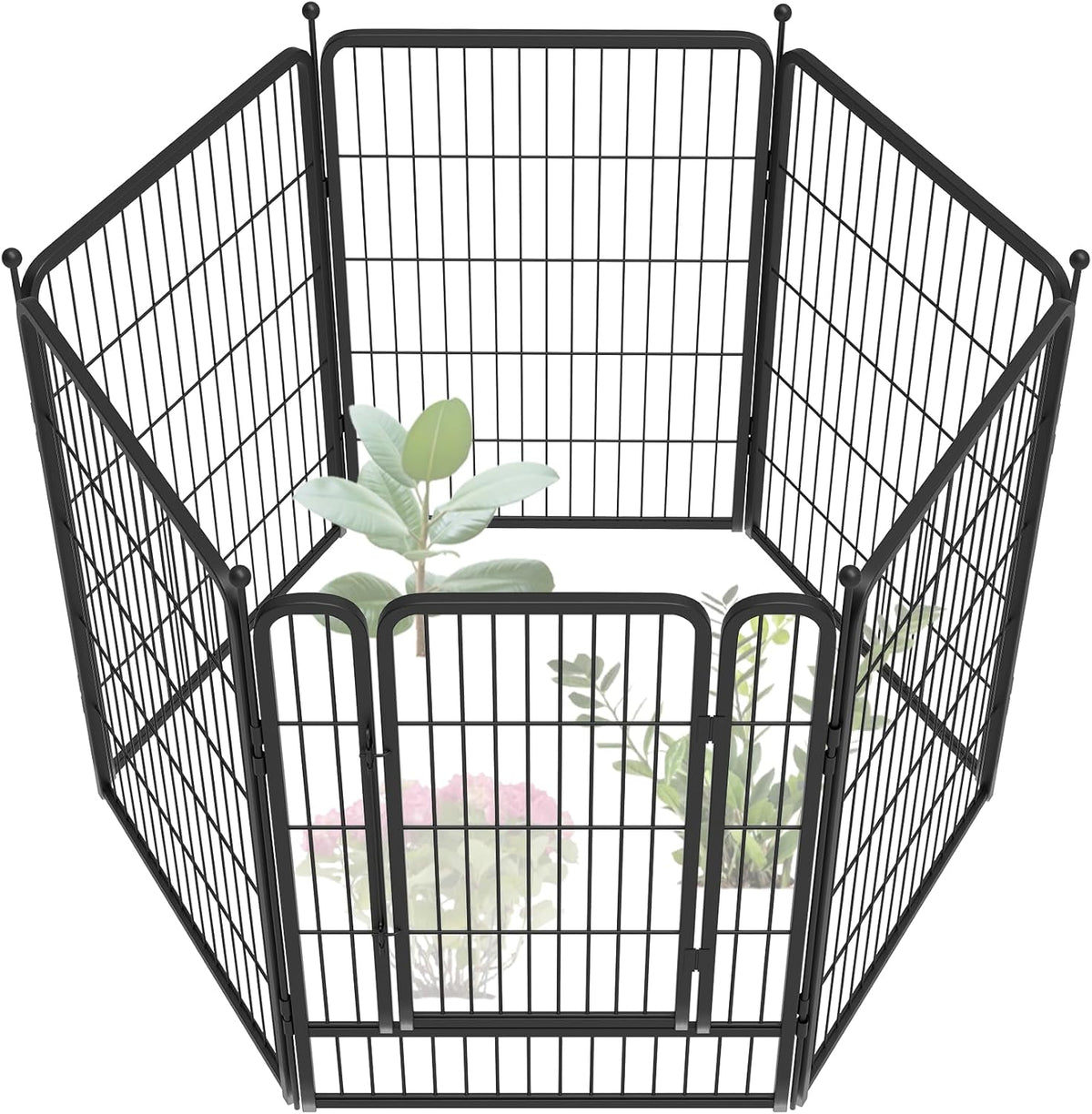 FXW Garden Fence 40in(H) x 14.0ft(L), 6 Panels Decorative Dog Fence Outdoor for The Yard – Heavy