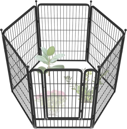 FXW Garden Fence 40in(H) x 14.0ft(L), 6 Panels Decorative Dog Fence Outdoor for The Yard – Heavy