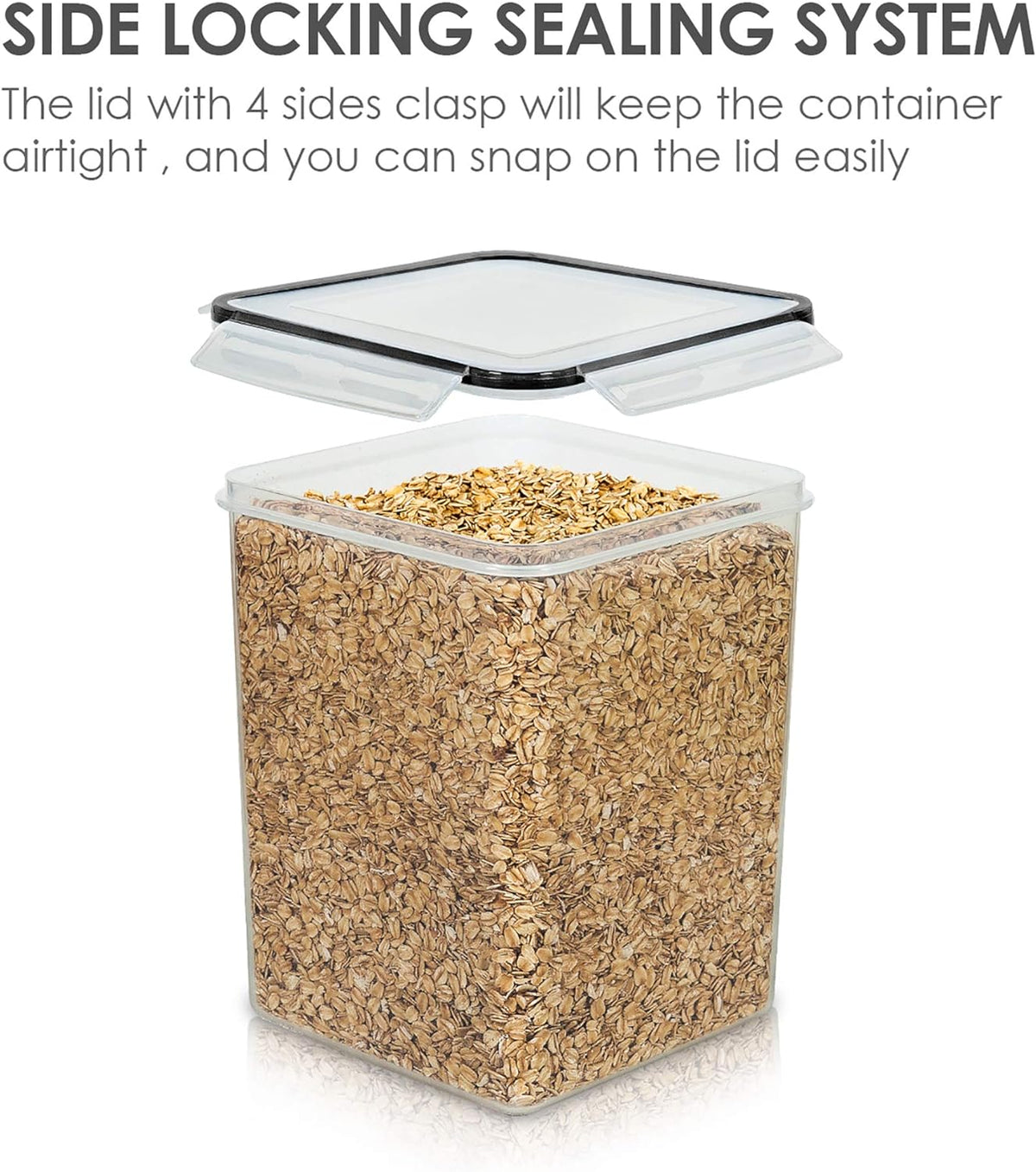 Vtopmart 4 PCS Large Food Storage Containers 5.2L / 175oz, 4 Pieces BPA Free Plastic Airtight