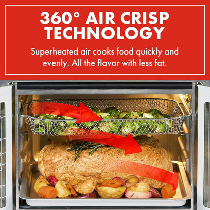 Emeril Lagasse Extra Large French Door Air Fryer Toaster Oven Combo, 24 Cooking Functions and