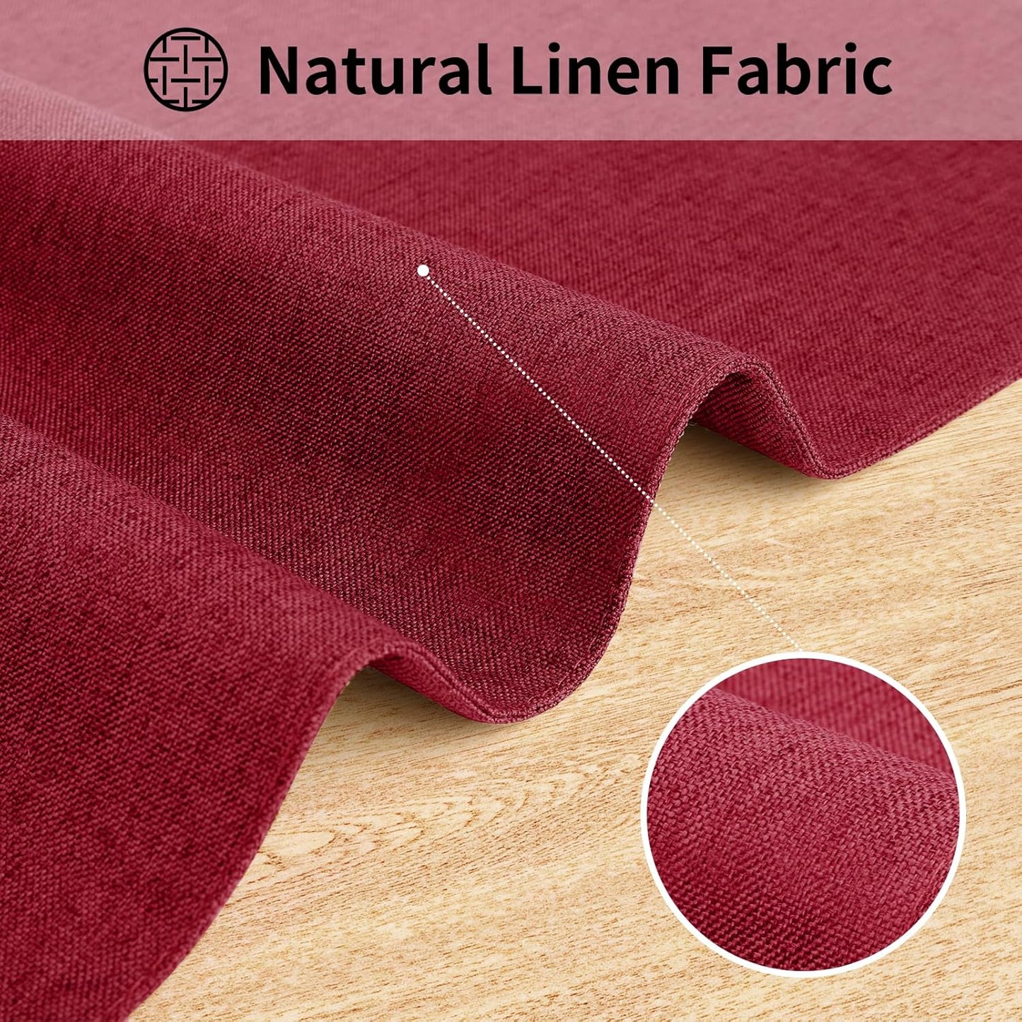 Cloth Placemats, Set of 4 Heat-Resistant Cotton Linen Blend Double Layered Machine Washable Place