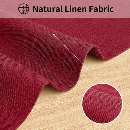 Cloth Placemats, Set of 4 Heat-Resistant Cotton Linen Blend Double Layered Machine Washable Place