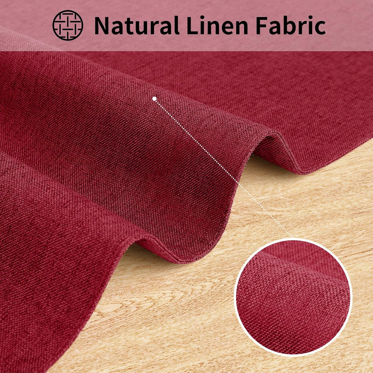 Cloth Placemats, Set of 6 Heat-Resistant Cotton Linen Blend Double Layered Machine Washable Place