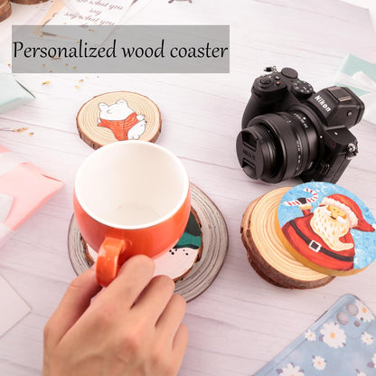 Unfinished Natural Wood Slices: 3.2-4 Inch Circles - 30 pcs with Bark for Crafts, DIY Ornaments &