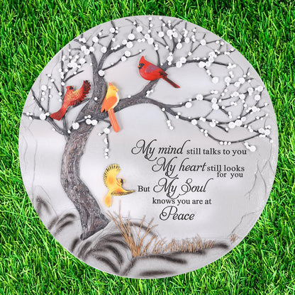 Cardinal Memorial Graden Stones, Garden Stones in Memory of Loved Ones, Memorial Gifts for Loss of