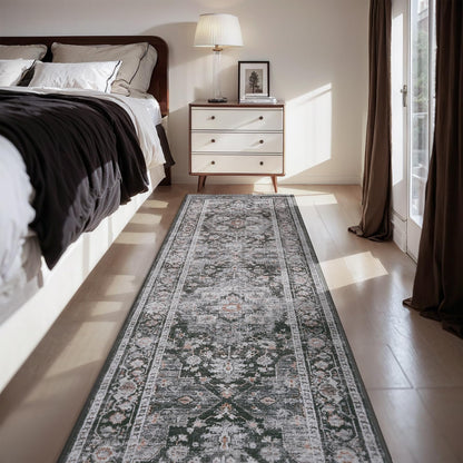 AMOAMI-2X3 Small Rug-Washable Rugs Entryway Mat Indoor-Soft Vintage Non Slip Rugs for Kitchen