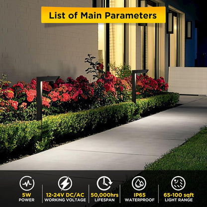 Gardencoin 3CCT LED Low Voltage Landscape Pathway Light, 12V Premium 3000K/4000K/5000K Selectable