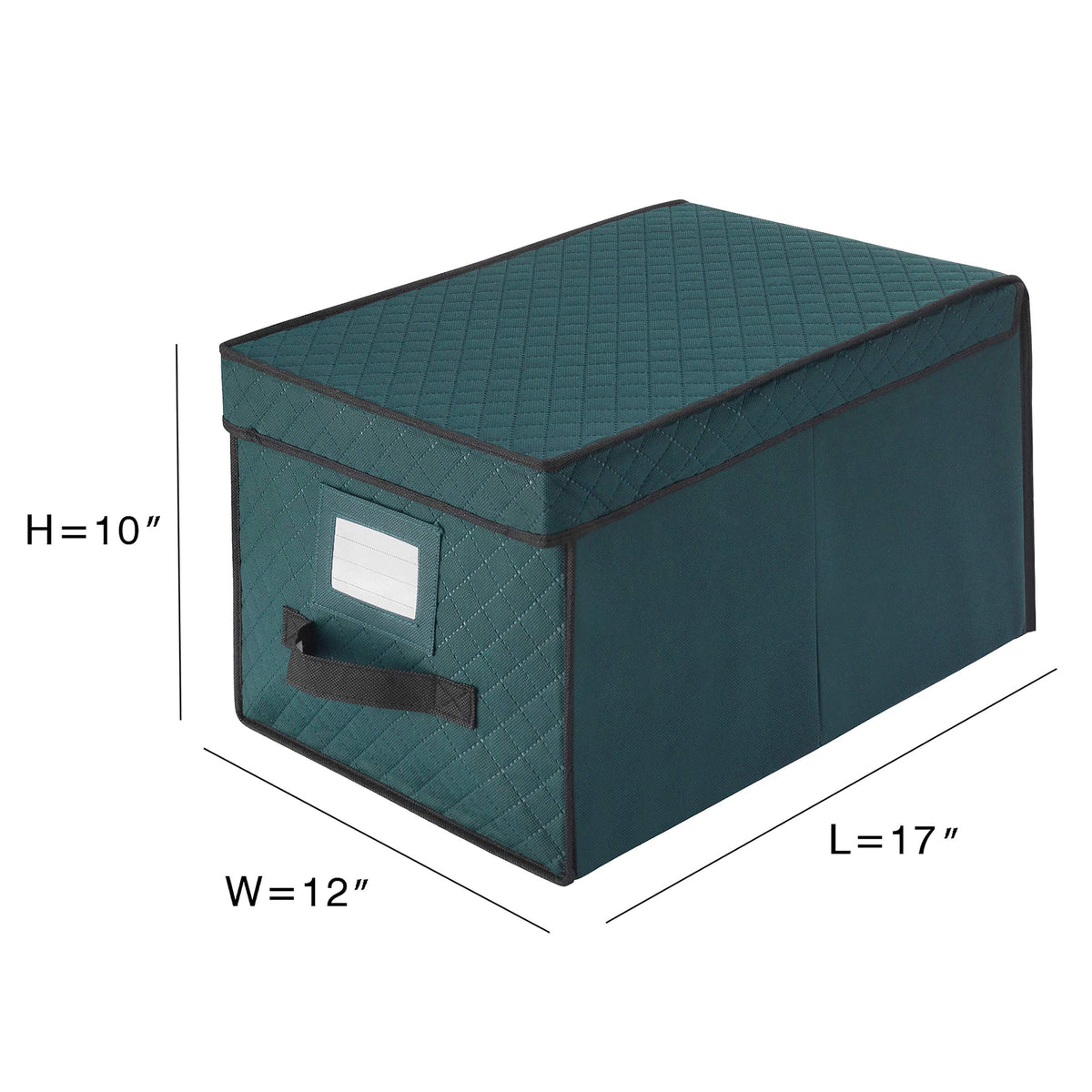 Ornament Storage Box - Flip Top Organizer Cube With 24 Individual Compartments and Dividers - For