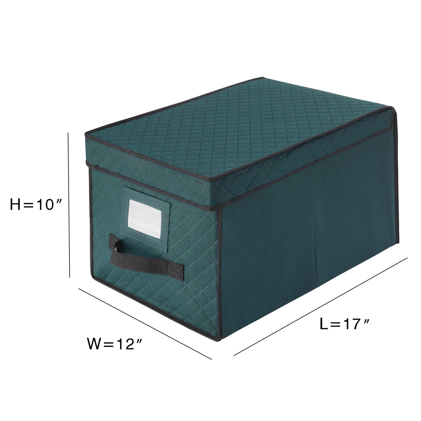 Ornament Storage Box-Green Holiday Organizer Cube- 24 Individual 4” Compartments & Dividers-Flip
