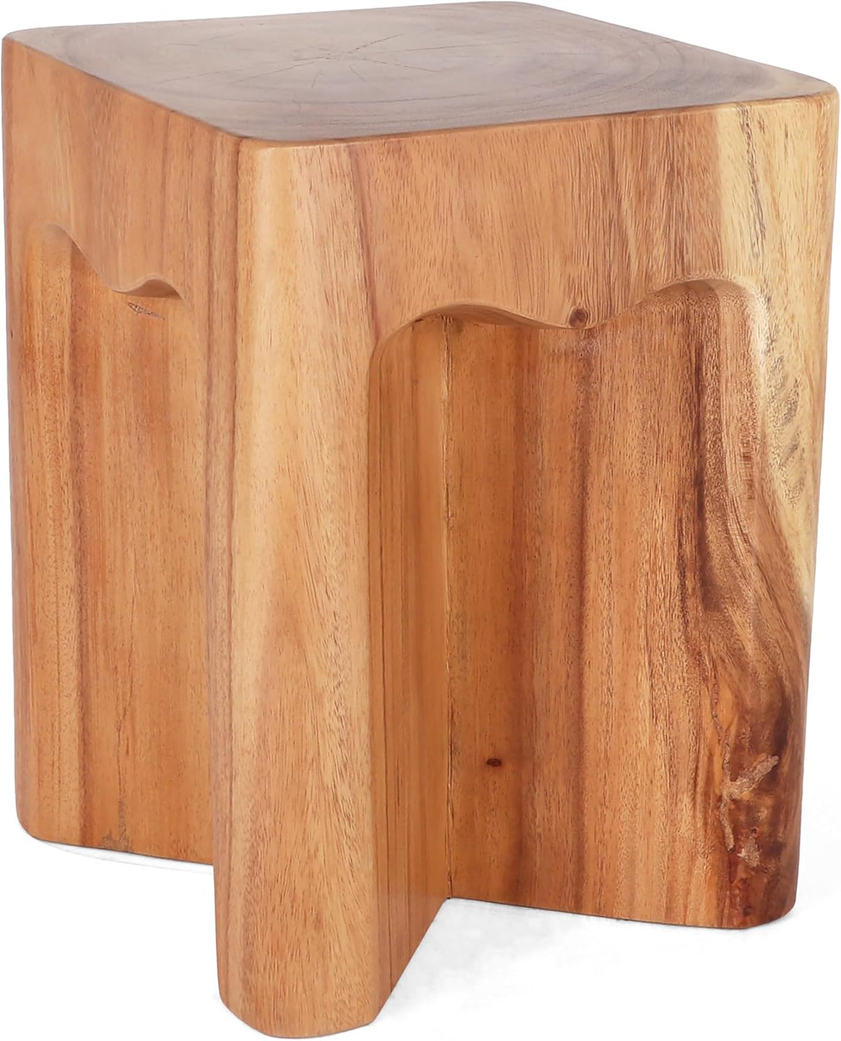 Rutledge & King Wooden End Table - Unique Wooden Side Table - Mid Century Side Table - Saur Wood