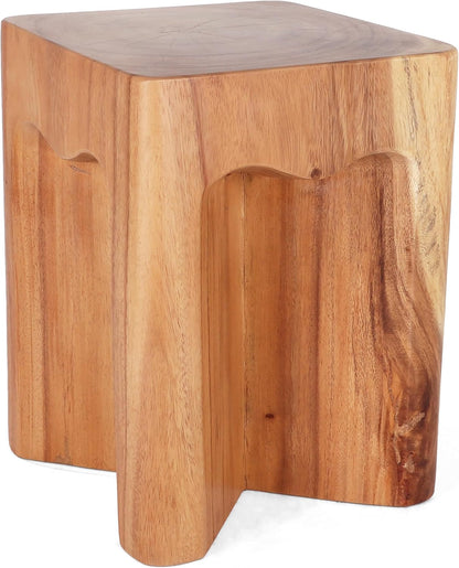 Rutledge & King Wooden End Table - Unique Wooden Side Table - Mid Century Side Table - Saur Wood