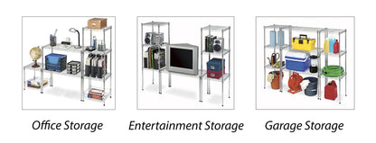 Whitmor Wire Shelving Unit, Metal Storage Shelves, Durable Heavy Duty Shelf, Easy Assembly for