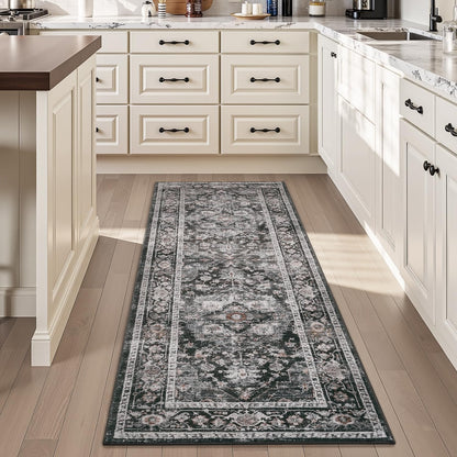 AMOAMI-2X3 Small Rug-Washable Rugs Entryway Mat Indoor-Soft Vintage Non Slip Rugs for Kitchen