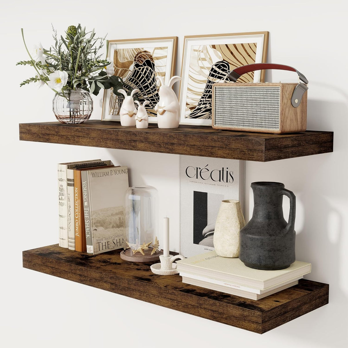 Floating Shelves 36 Inch Long, 12 Inch Deep Floating Shelves for Wall, 36 x 12 Shelves for Wall