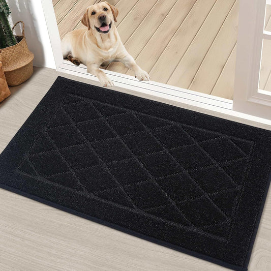 BEQHAUSE Dirt Trapper Door Mat 20" x 32", Doormat Non-Slip Entryway Rugs Washable, Dog Door Mat