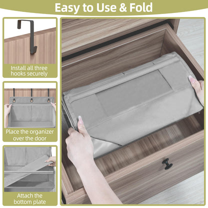 STORAGEIDEAS Over Door Organizer with 6 Extra Large Pockets 12 Side Pockets, Sturdy Closet Storage
