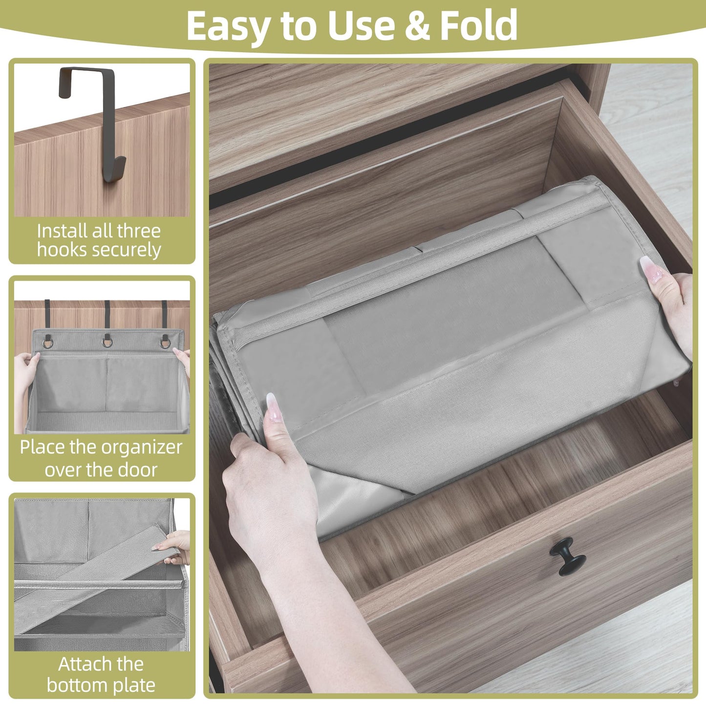 STORAGEIDEAS Over Door Organizer with 6 Extra Large Pockets 12 Side Pockets, Sturdy Closet Storage