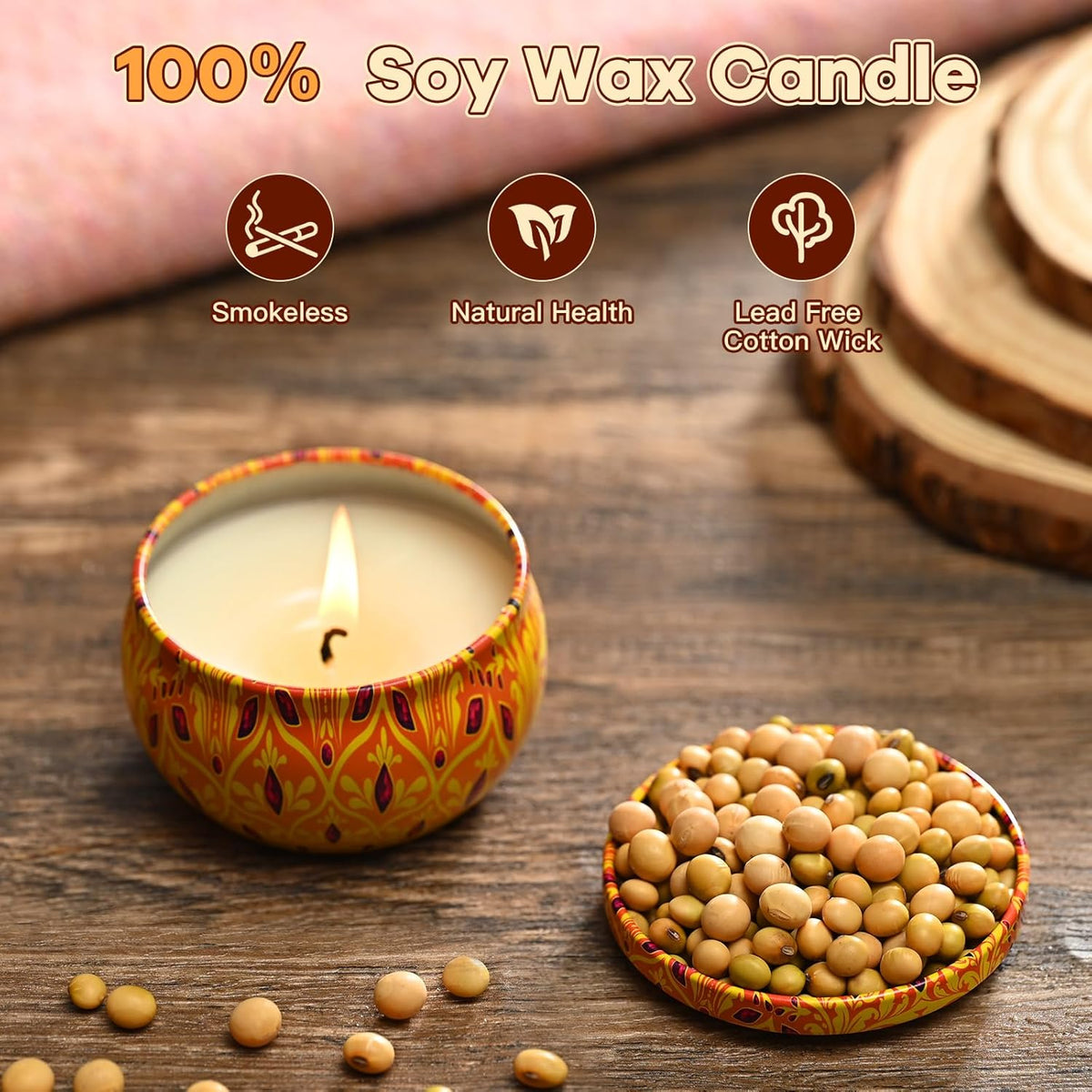 Scented Candle Set, 12 Pack Candles Gift for Home Scented, Aromatherapy Candle Gift, 2.5 oz Long