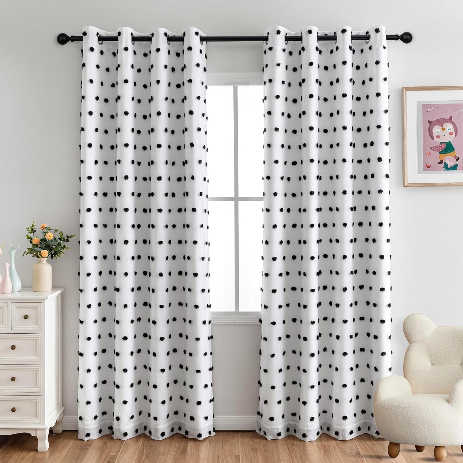 MYSKY HOME 100% Blackout Curtains for Bedroom Total Light Blocking Curtains 84 Inch Long Room