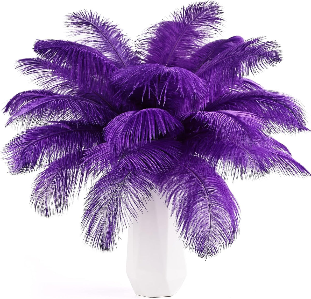 THARAHT 24pcs Purple Ostrich Feathers Natural Bulk 10-12Inch 25cm-30cm for Wedding Party