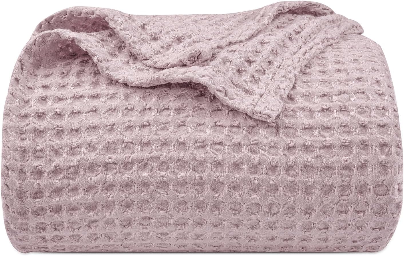 PHF Ultra Soft Waffle Weave Blanket Twin Size 66"x 90"- Washed Lightweight Breathable Cozy Woven