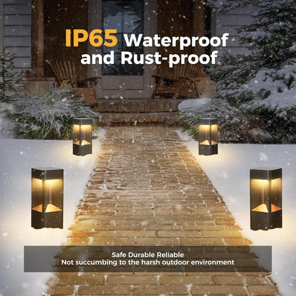 3000K Pathway Lights Black Landscape Path Light Outdoor Waterproof Garden Floor Lamp Modern Walkway