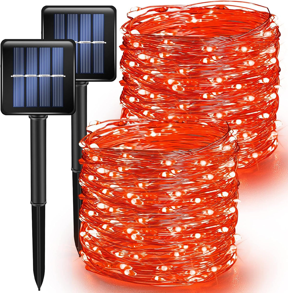 TW SHINE Red Solar String Lights Outdoor, Total 80 FT 240 LED Solar Powered Waterproof Fairy Lights