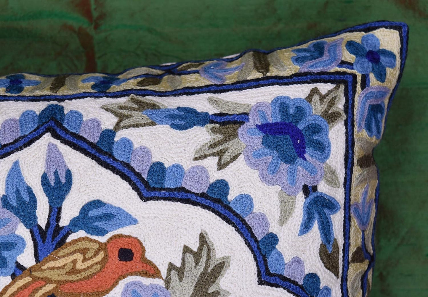 Blue Tree of Life Pillow Cover Blues Birds Floral Decorative Pillowcase Flower Outdoor Suzani