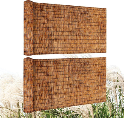 ZNCMRR Reed Fencing Rolls Natural Bamboo Fence Rolls 2 Pcs 4 Feet High Privacy Fence for Balcony