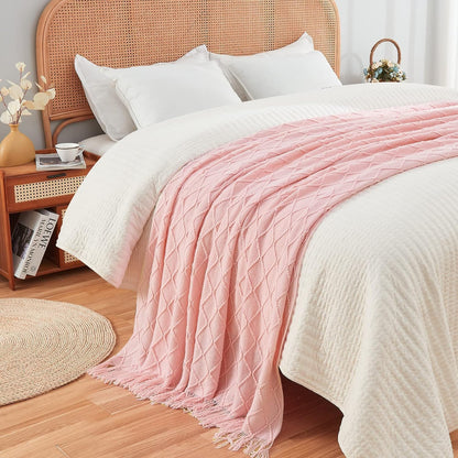 inhand Knitted Gift Throw Blankets for Couch and Bed,Valentines Day Decor Blanket for Her Him