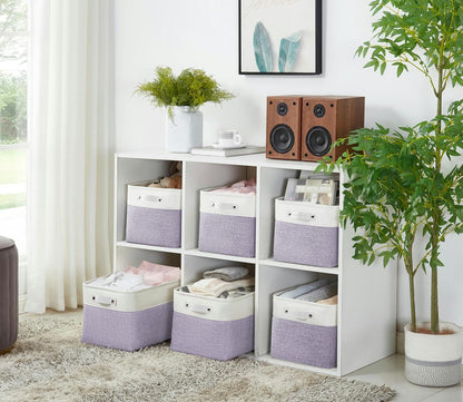 DECOMOMO Storage Bins Fabric Storage Baskets for Shelves, Linen Closet Organization Toys Nursery