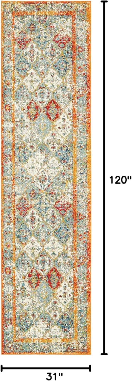 Unique Loom Rosso Collection Vintage, Traditional, Bohemian, Geometric, Distressed, Southwestern