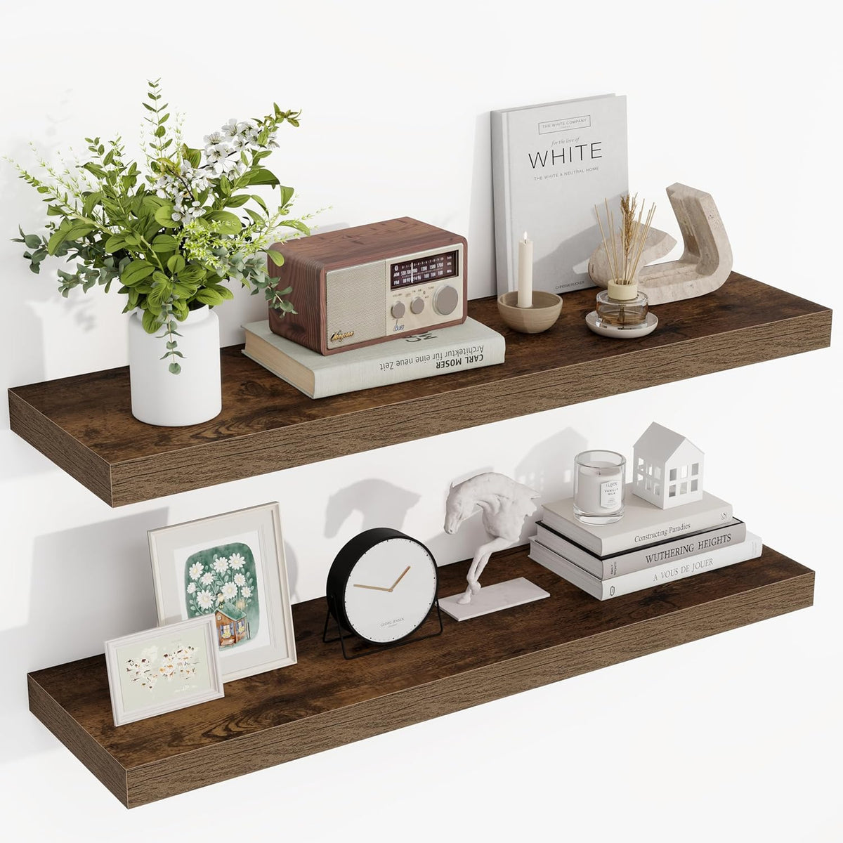 36 Inch Floating Shelves, 36"x9.25"x1.5" Inch Deep Floating Shelves for Wall, Wooden Shelves for