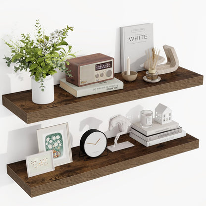 36 Inch Floating Shelves, 36"x9.25"x1.5" Inch Deep Floating Shelves for Wall, Wooden Shelves for